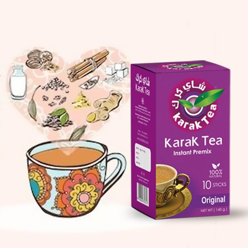 KARAK TEA Premix Powder SACHETS 200 G (Original) each packet 10 sachets - Image 3